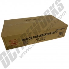 Wholesale Fireworks Mad Ox Firecrackers 200s Case 8/10/200 (Wholesale Fireworks)